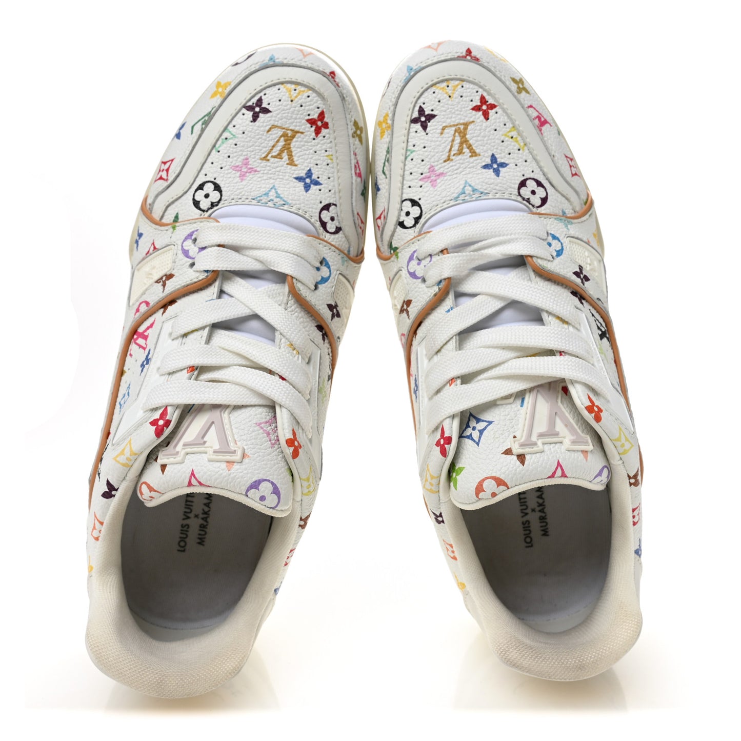 LV X TM Calfskin Monogram Multicolor Womens LV Trainer Sneakers 38 White