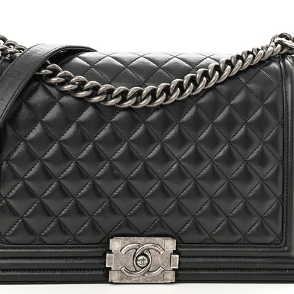 Chanel Lambskin Quilted New Medium Boy Flap Black 7 of 14