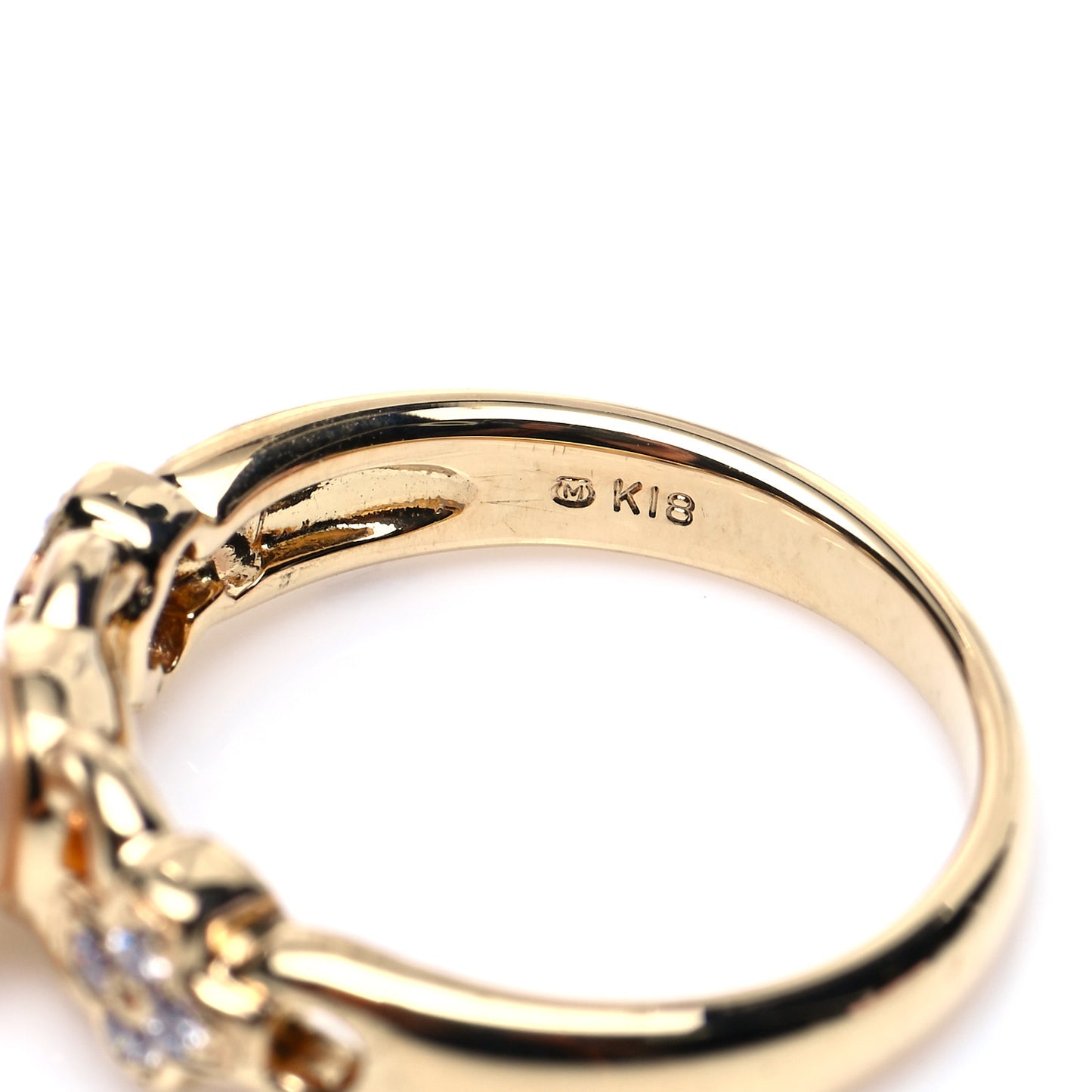 18K Yellow Gold Diamond Akoya Pearl 7mm Ring 47 4.25