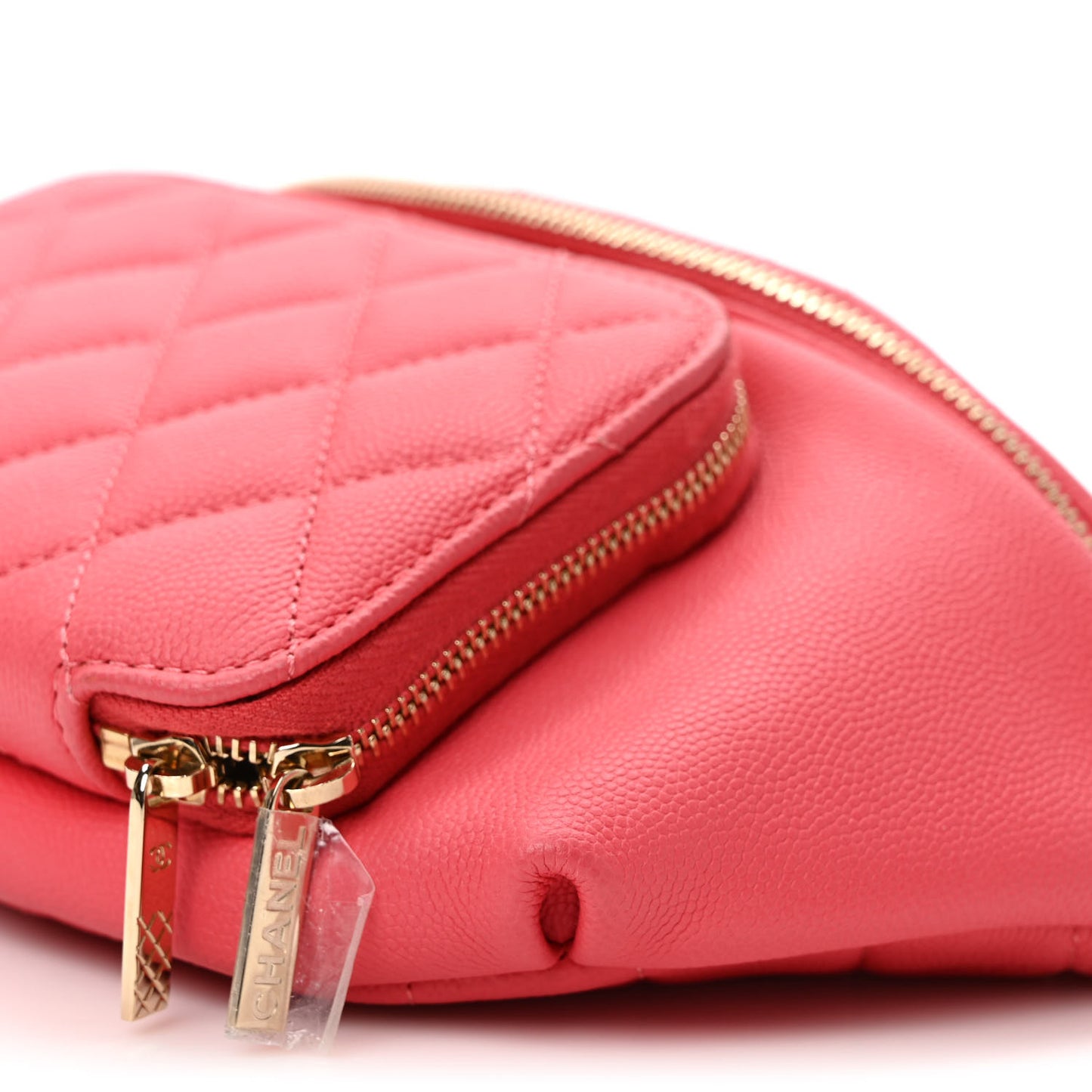 Caviar Quilted Business Affinity Waist Belt Bag Pink