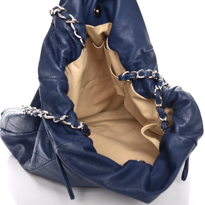 Chanel Caviar 31 Drawstring Tote Blue 5 of 9