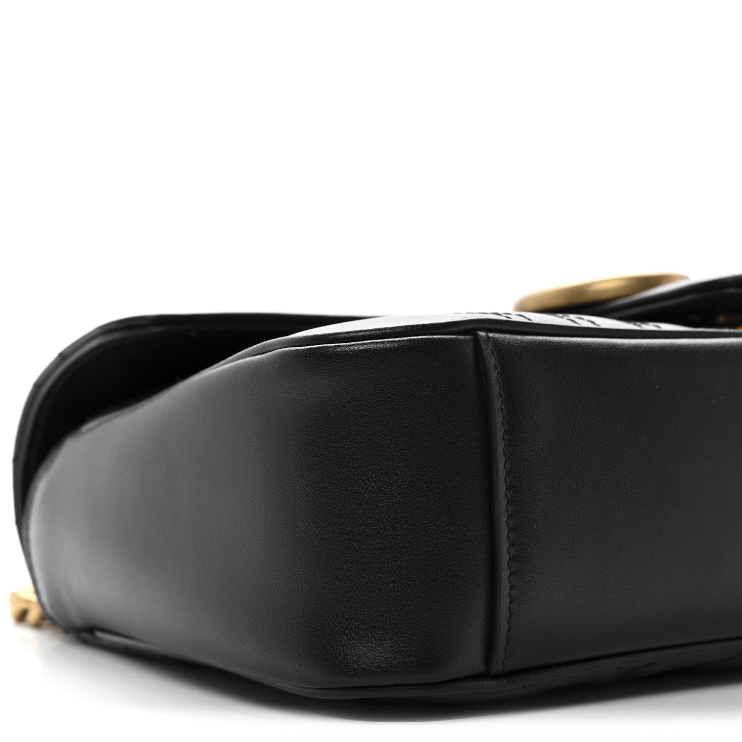 Gucci Calfskin Matelasse Small GG Marmont Shoulder Bag Black 10 of 12