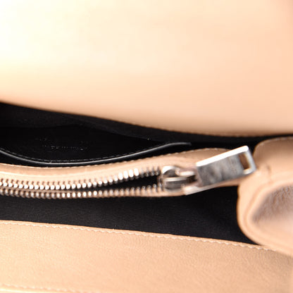 Saint Laurent Sheepskin Matelasse Chevron Monogram Medium College Bag Taupe 9 of 11