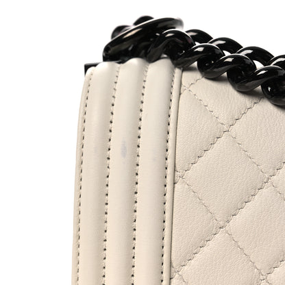 Chanel Calfskin Quilted Medium Boy Flap White 12 of 12