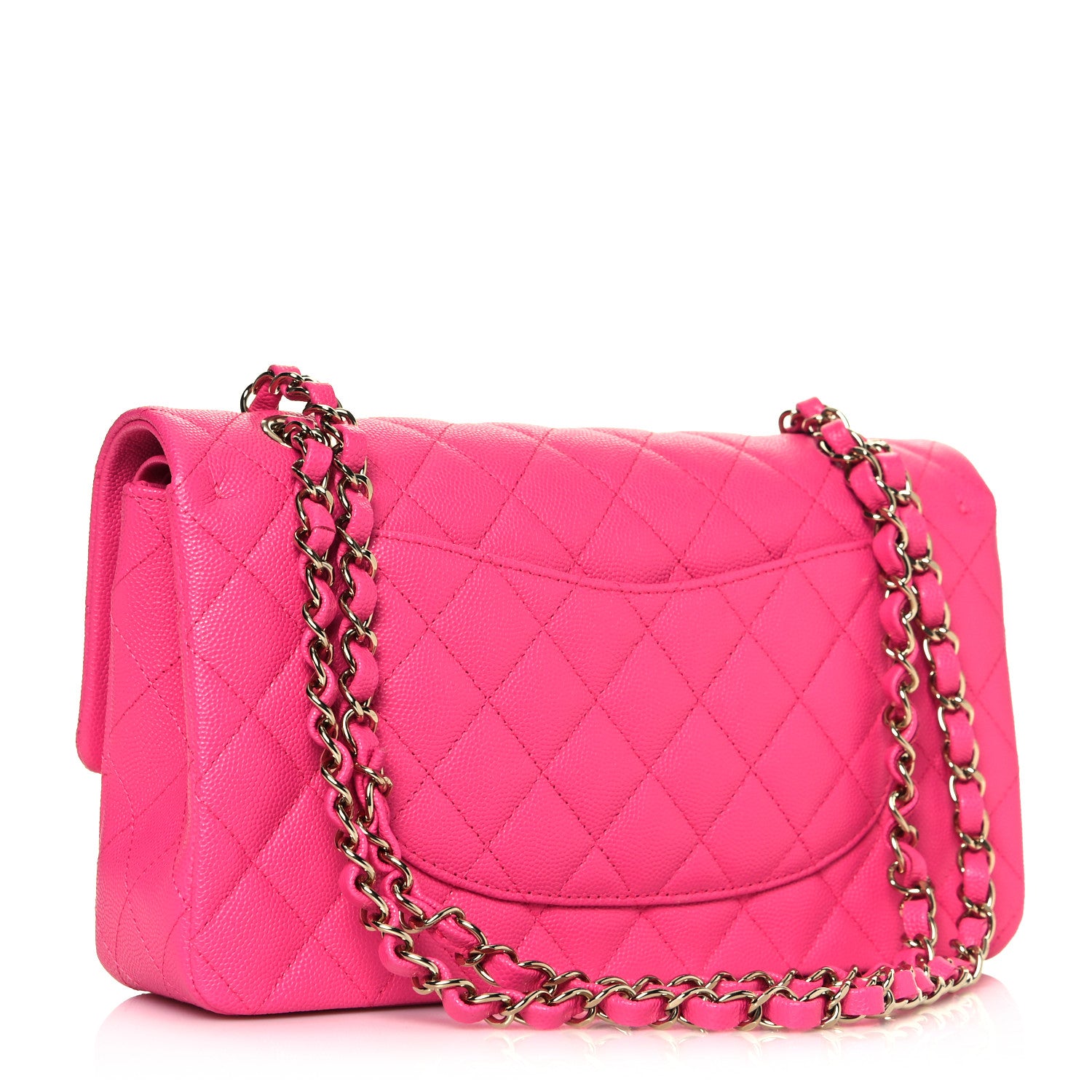 Chanel Caviar Quilted Medium Double Flap Dark Pink 2 of 11