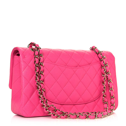 Chanel Caviar Quilted Medium Double Flap Dark Pink 2 of 11