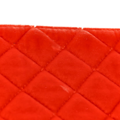 Chanel Velvet Quilted Large Chanel Cosmetic Case Orange 9 of 9