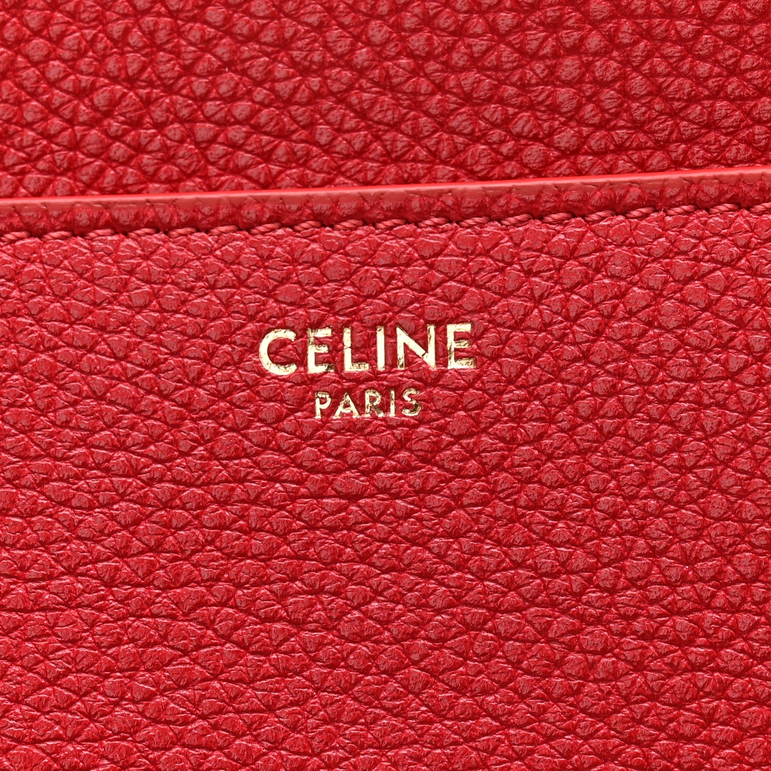 Celine Grained Calfskin Classique 16 Top Handle Bag Red 6 of 10