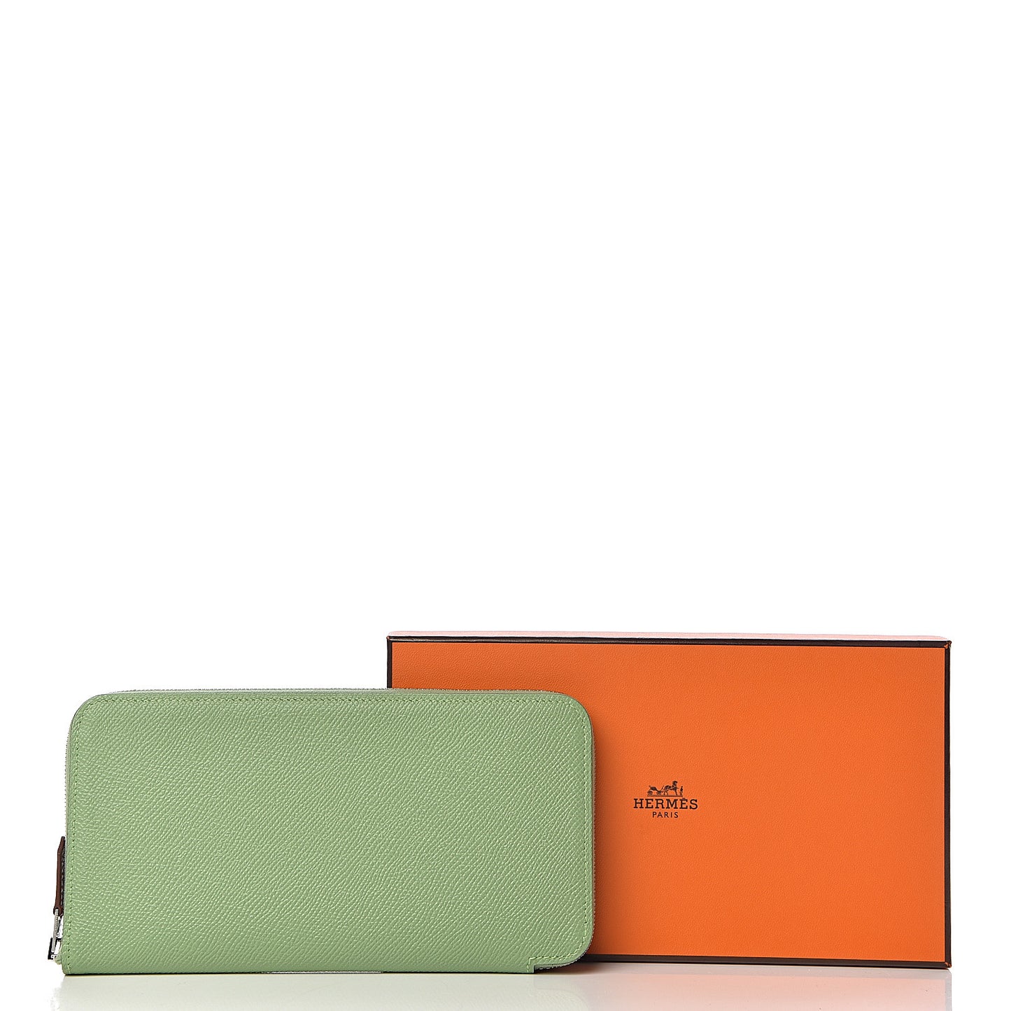 Epsom Silk'In Wallet Vert Criquet