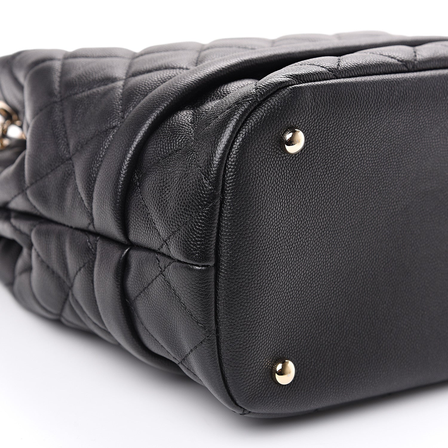 Chanel Caviar Quilted Large Rolled Up Bucket Drawstring Bag Black 7 of 9