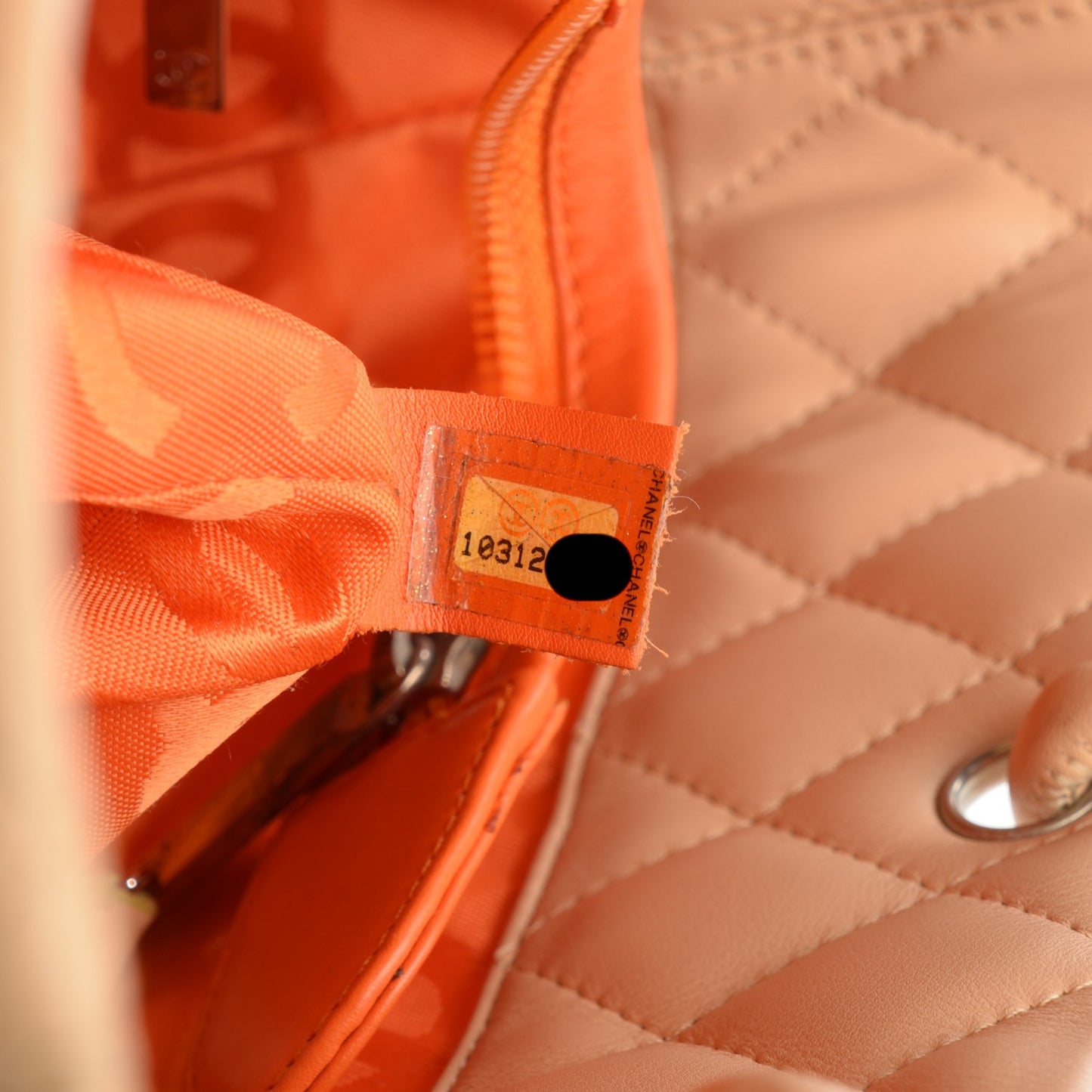Calfskin Quilted Medium Cambon Tote Beige