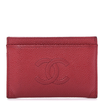 Chanel Caviar Timeless CC Card Holder Red 1 of 11