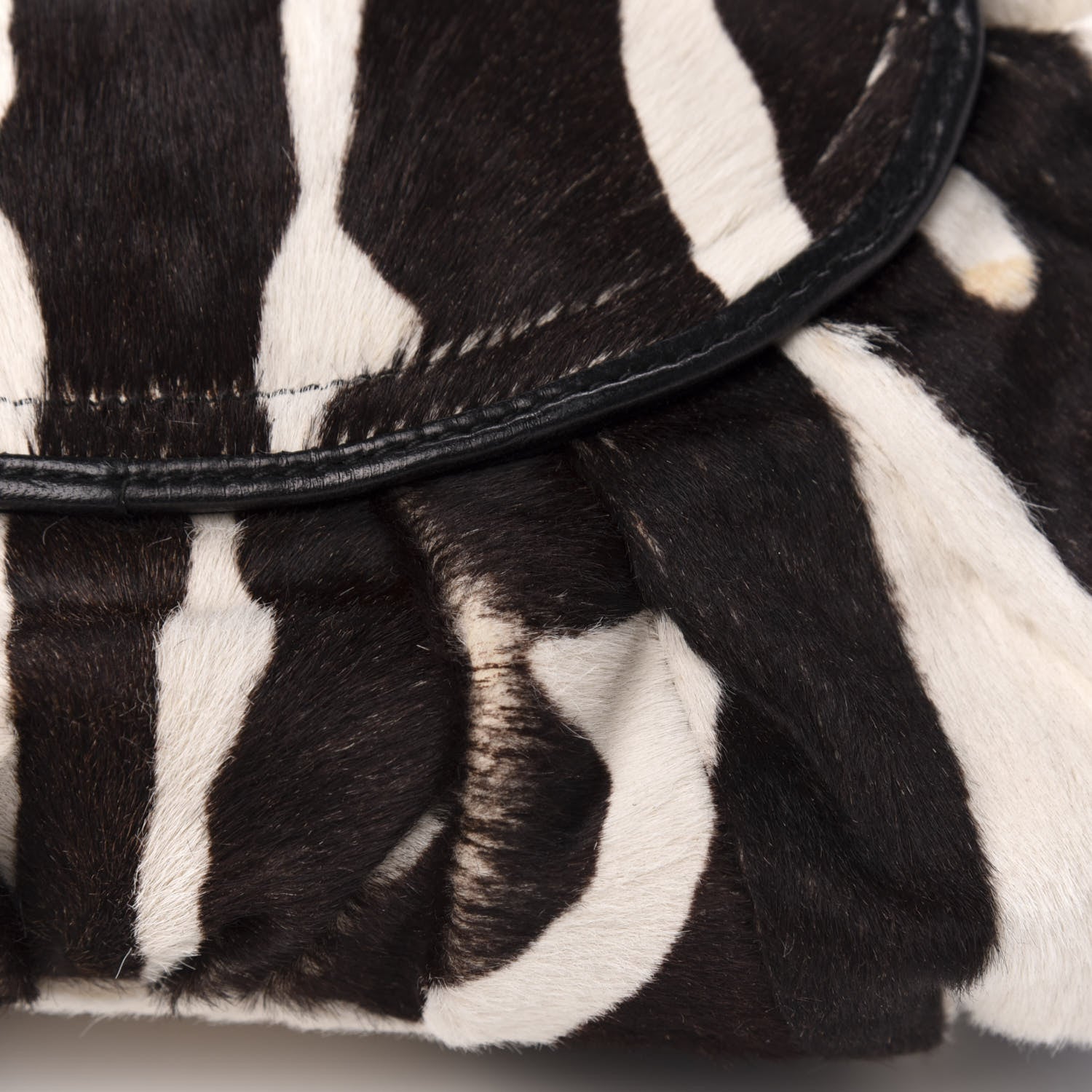 Christian Dior Pony Hair Zebra Print Jazzclub Shoulder Bag 13 of 14