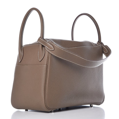 Hermes Taurillon Clemence Lindy 30 Etoupe 3 of 10