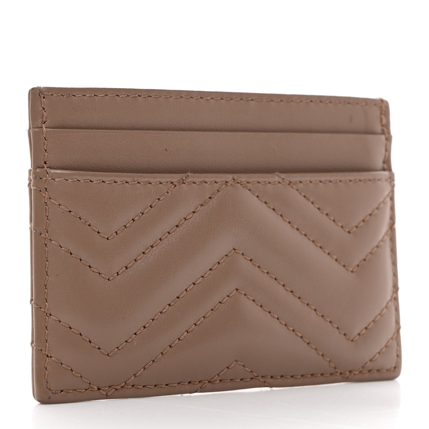 Calfskin Matelasse GG Marmont Card Holder Porcelain Rose