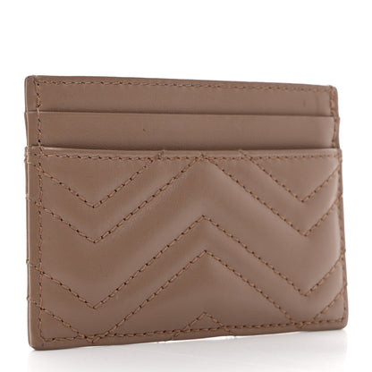 Gucci Calfskin Matelasse GG Marmont Card Holder Porcelain Rose 3 of 7