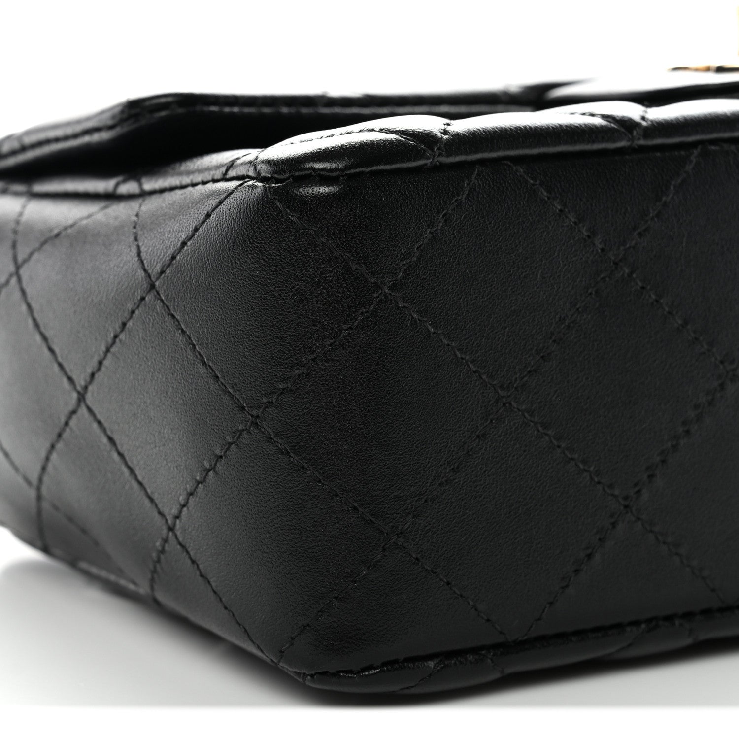 Chanel Lambskin Quilted Mini Rectangular Flap Black 9 of 11