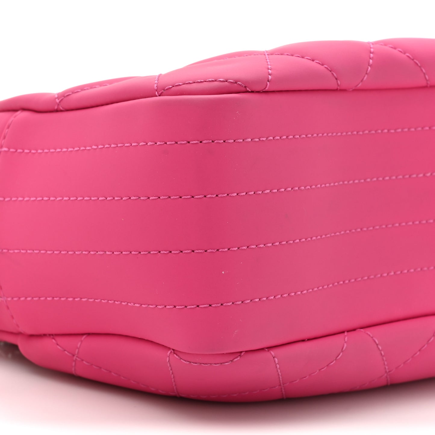 Rubber Quilted Lambskin Coco Rain Camera Bag Pink