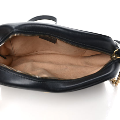Gucci Calfskin Matelasse Small GG Marmont Chain Shoulder Bag Black 5 of 11
