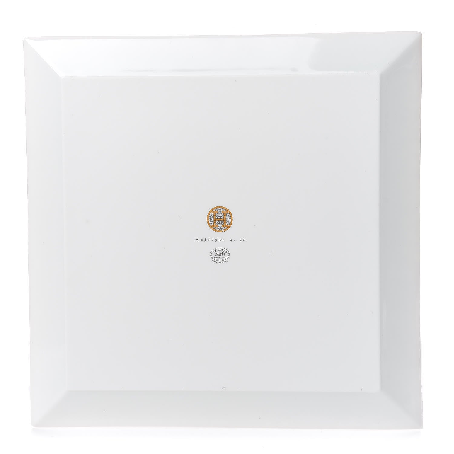 Hermes Porcelain Mosaique au 24 Square Plate 9.1" 3 of 9
