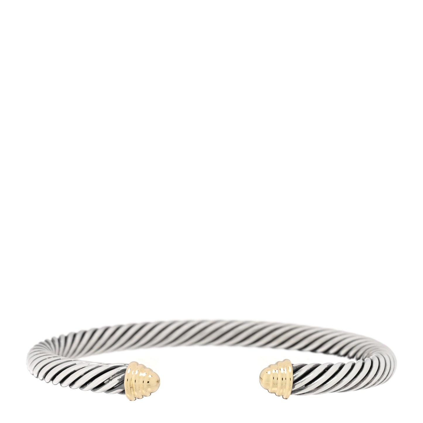 Sterling Silver 14K Yellow Gold 5mm Cable Classics Bracelet