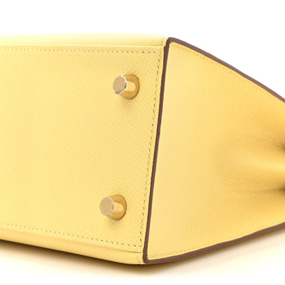 Hermes Epsom Kelly Sellier 25 Jaune Poussin 8 of 10