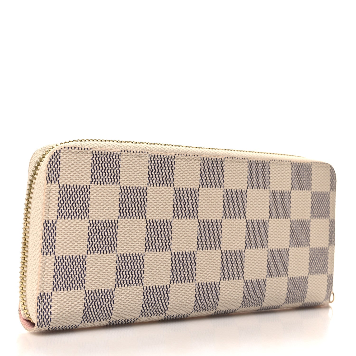 Louis Vuitton Damier Azur Clemence Wallet Rose Ballerine 3 of 7