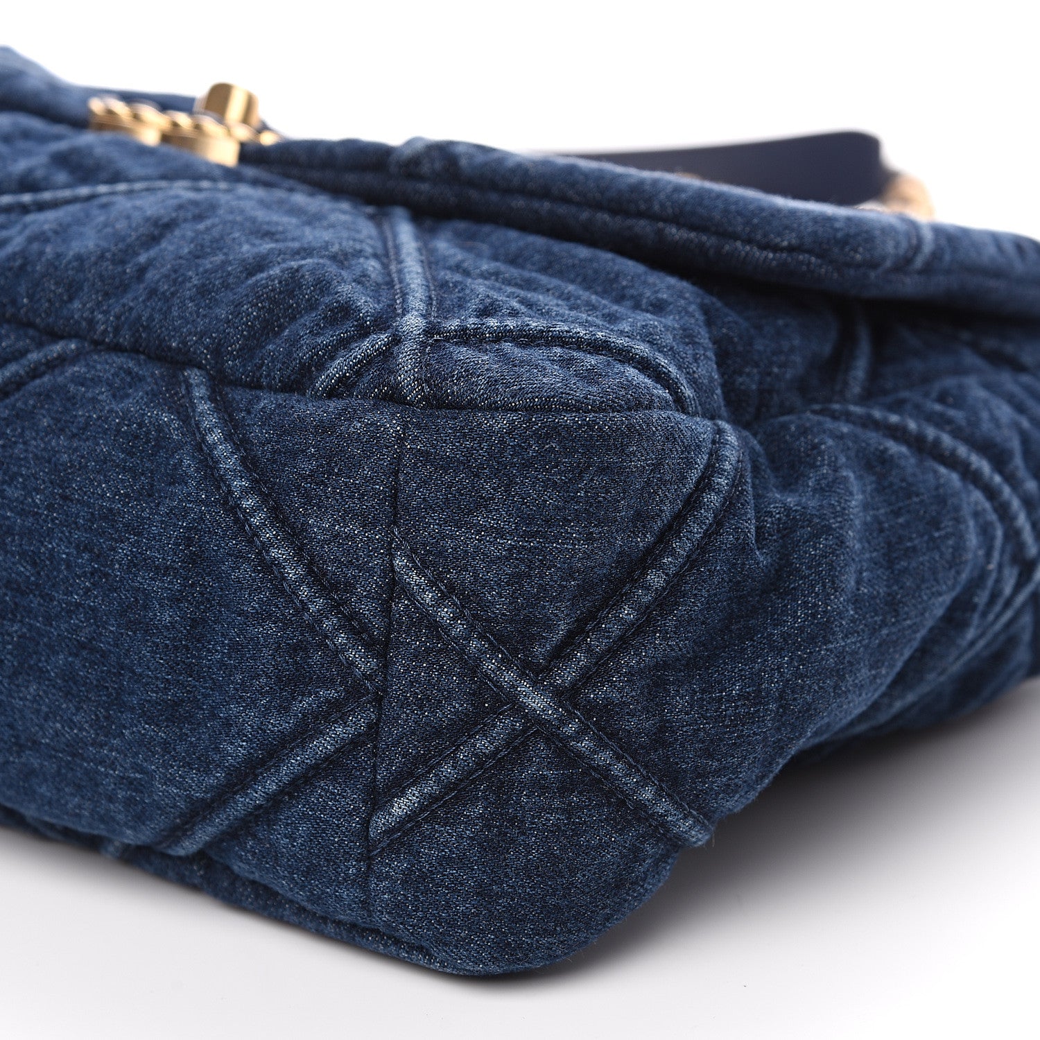 Chanel Denim Quilted Large 19 Flap Blue 8 of 10
