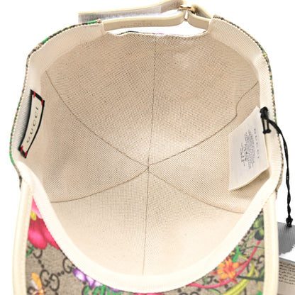 Gucci GG Supreme Flora Claudia Baseball Hat 57 M White 7 of 10