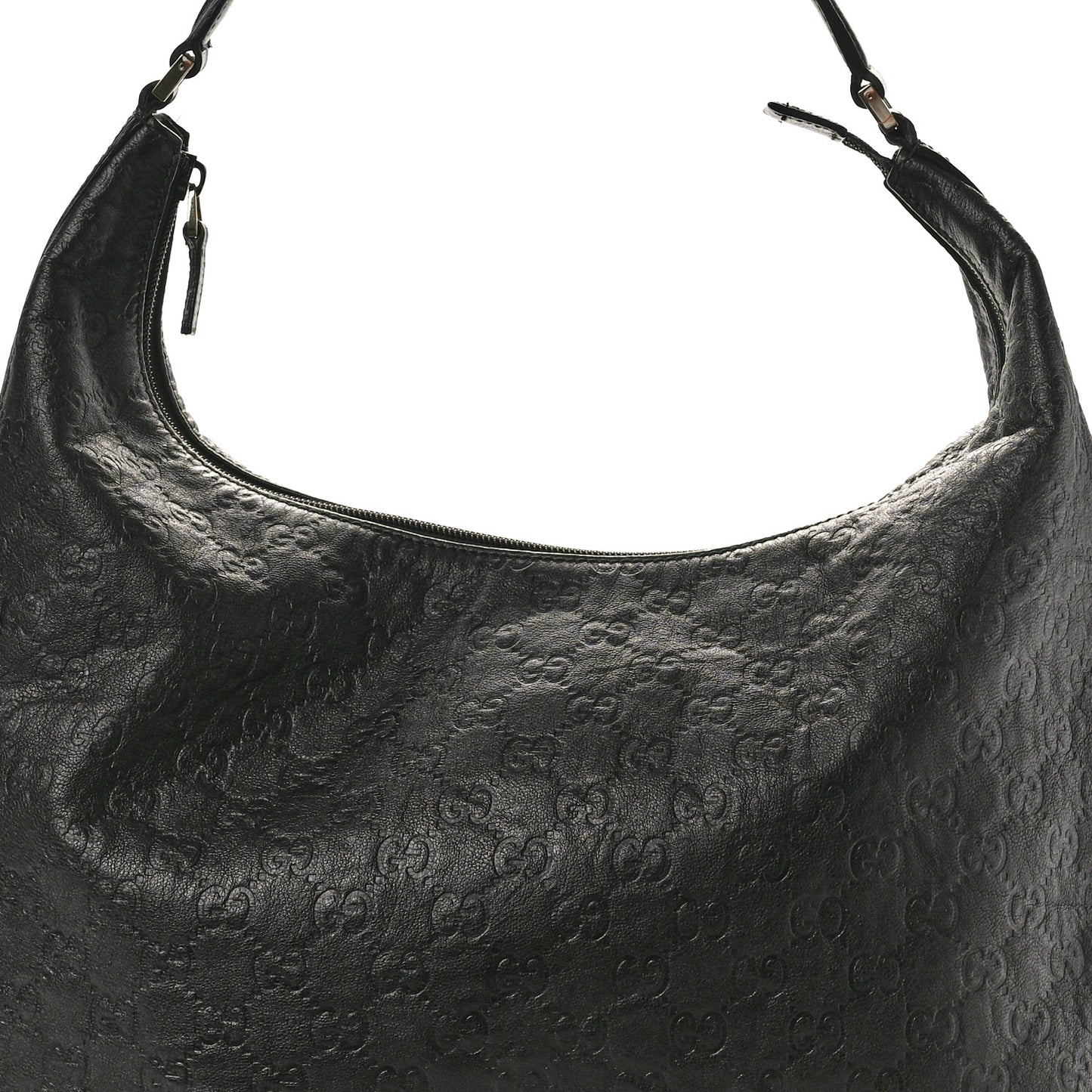 Guccissima Large Hobo Black