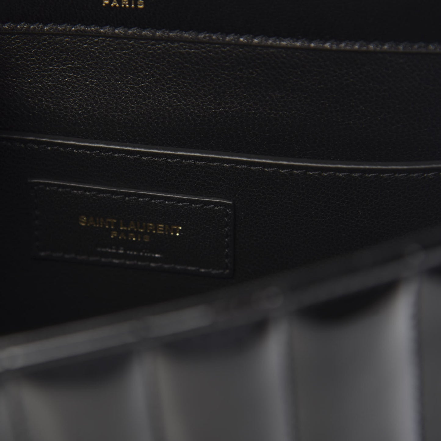 Patent Matelasse Monogram Large Vicky Chain Bag Black
