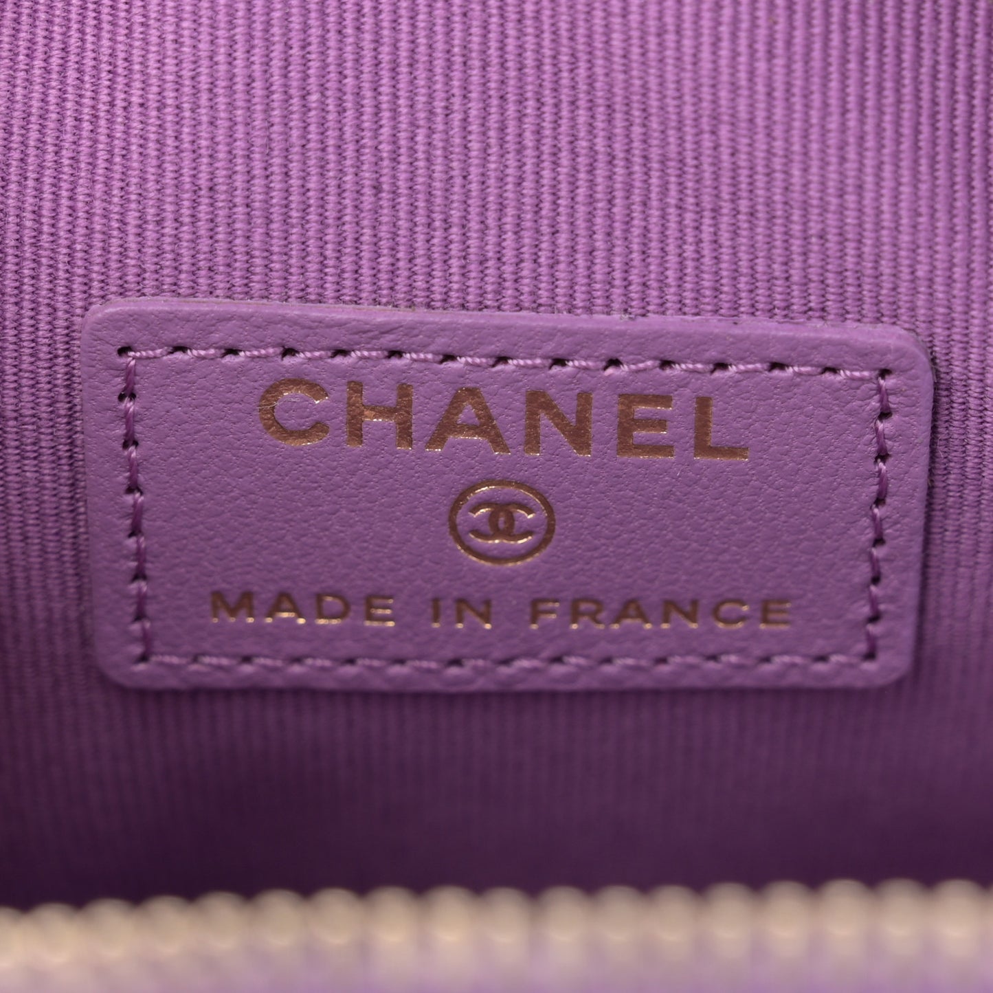 Lambskin Quilted CC In Love Heart Clutch With Chain Purple