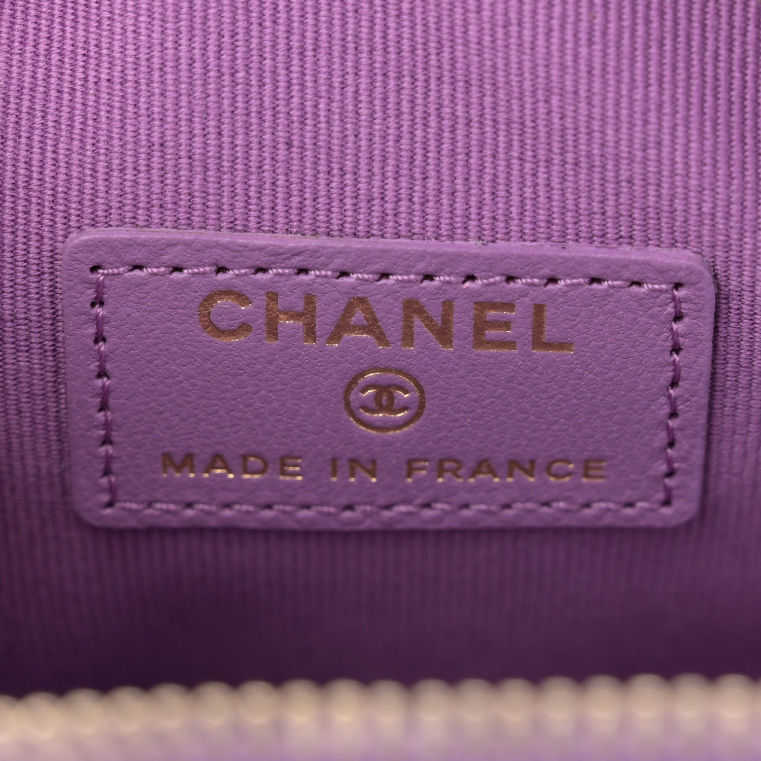 Chanel Lambskin Quilted CC In Love Heart Clutch With Chain Purple 6 of 11