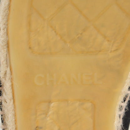 Chanel Satin CC Espadrilles 37 Black 7 of 8