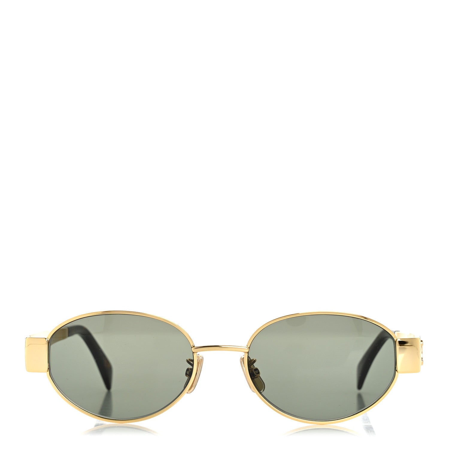 Celine Metal Triomphe 01 Sunglasses CL40235U Gold Green 2 of 7