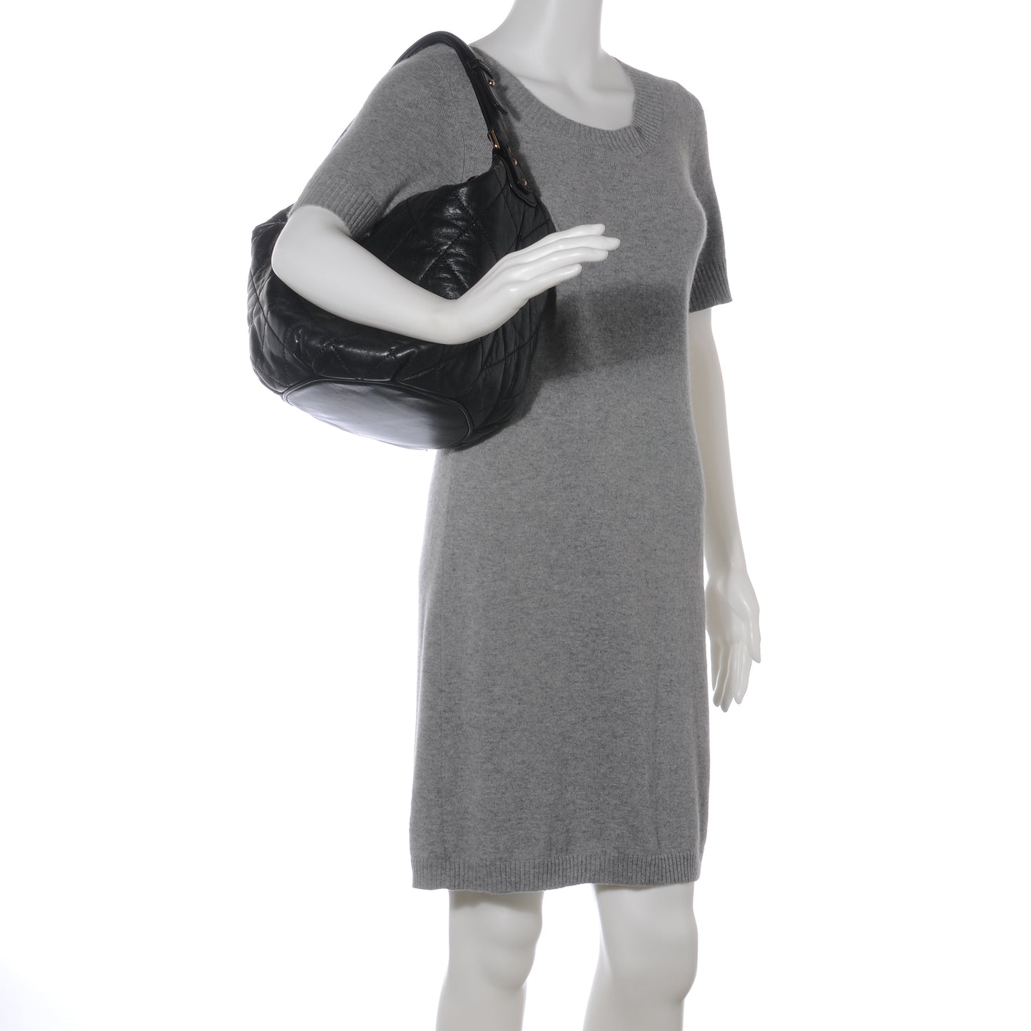 Lambskin Cloudy Bundle Hobo Black