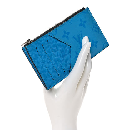 Louis Vuitton Taigarama Coin Card Holder Blue Lagoon 2 of 10