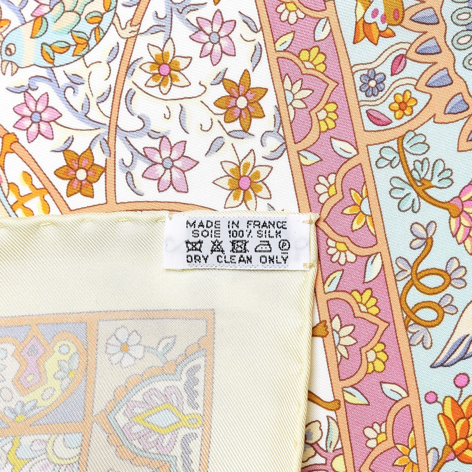 Hermes Silk Au Pays Des Oiseaux Fleurs Scarf 90 5 of 5