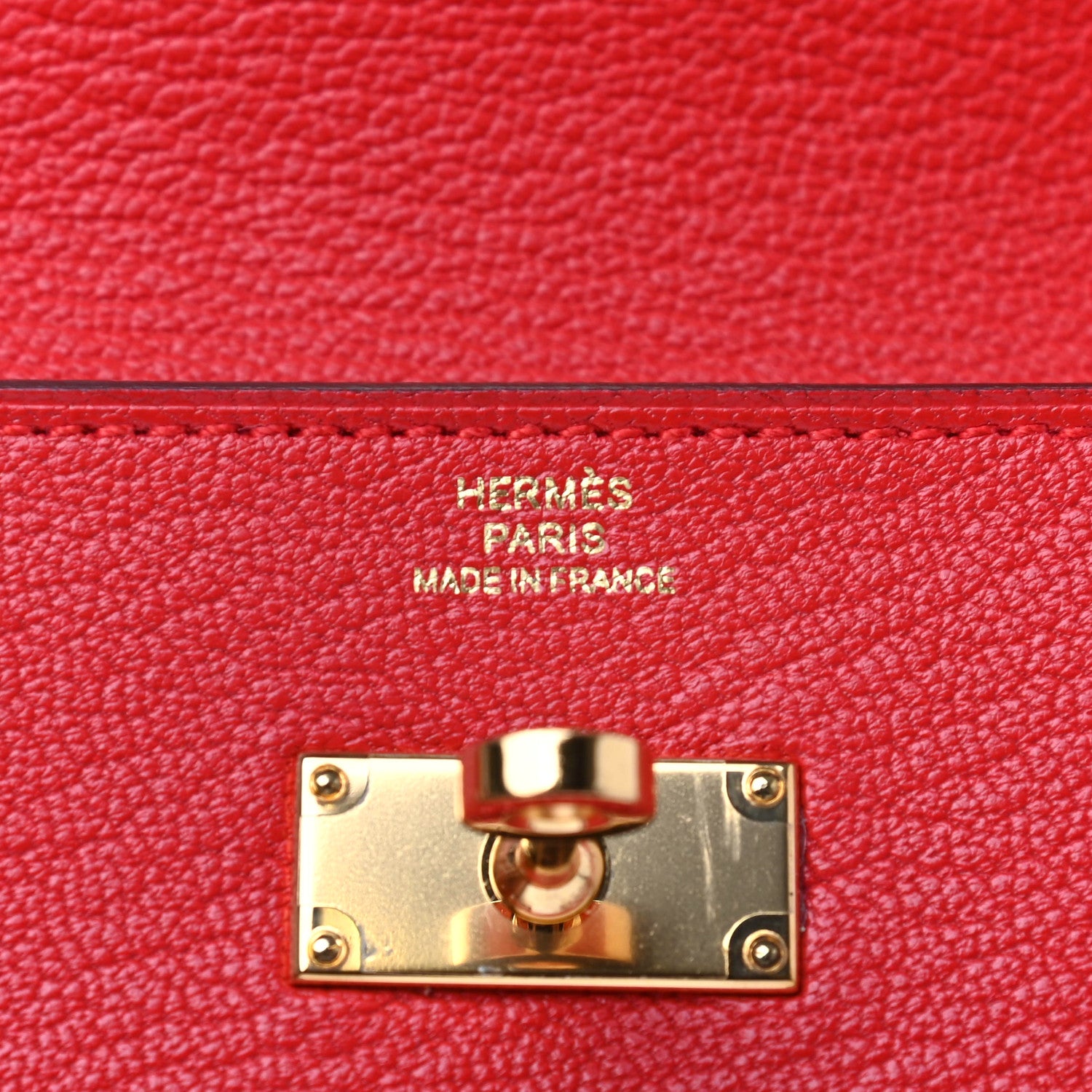 Hermes Chevre Mysore Kelly Longue Wallet Rouge Tomate 6 of 10