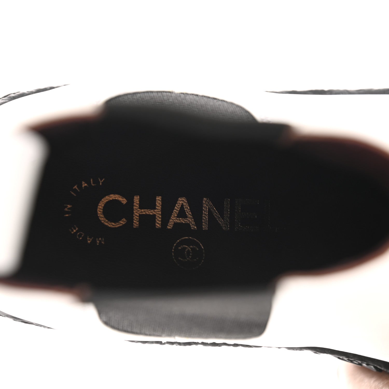Chanel Calfskin Cap Toe CC Ankle Boots 37.5 White Black 7 of 9