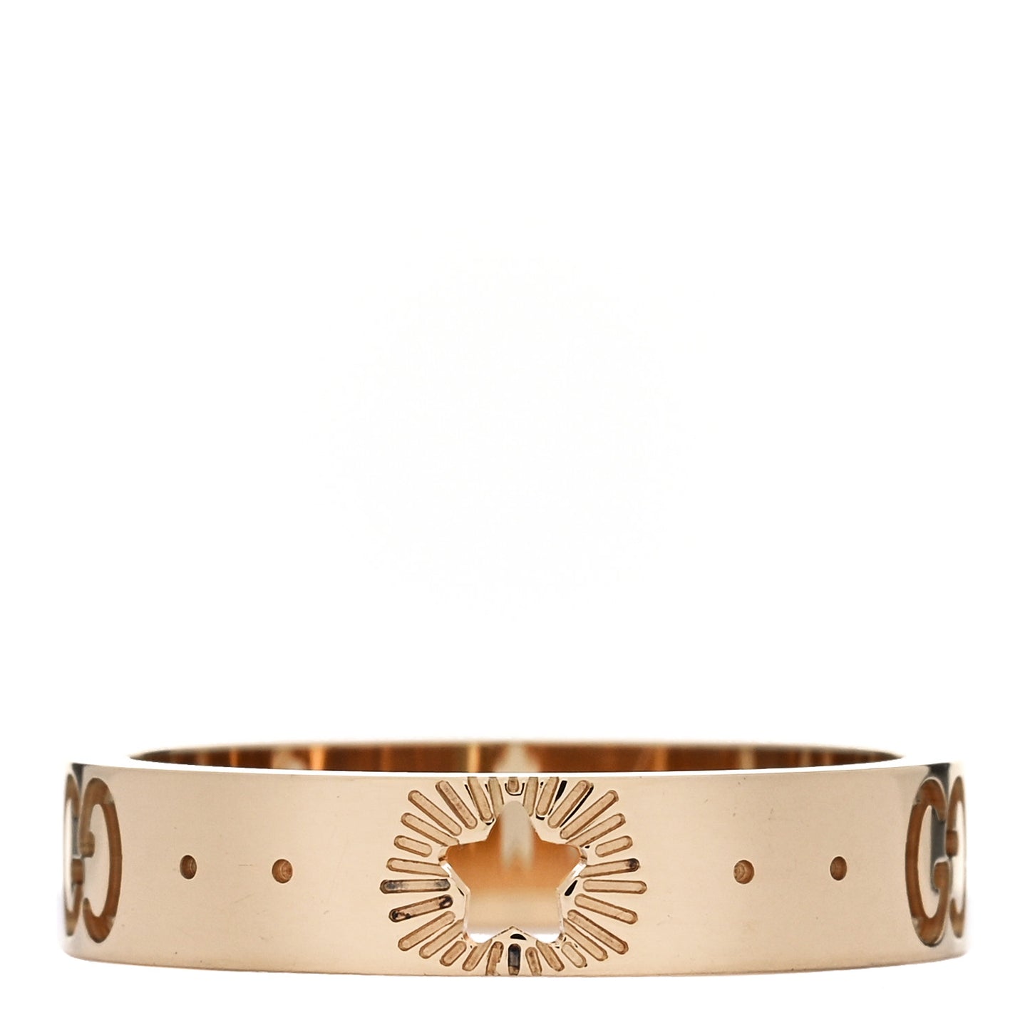 18K Yellow Gold Icon Stars Band Ring 50 5.25