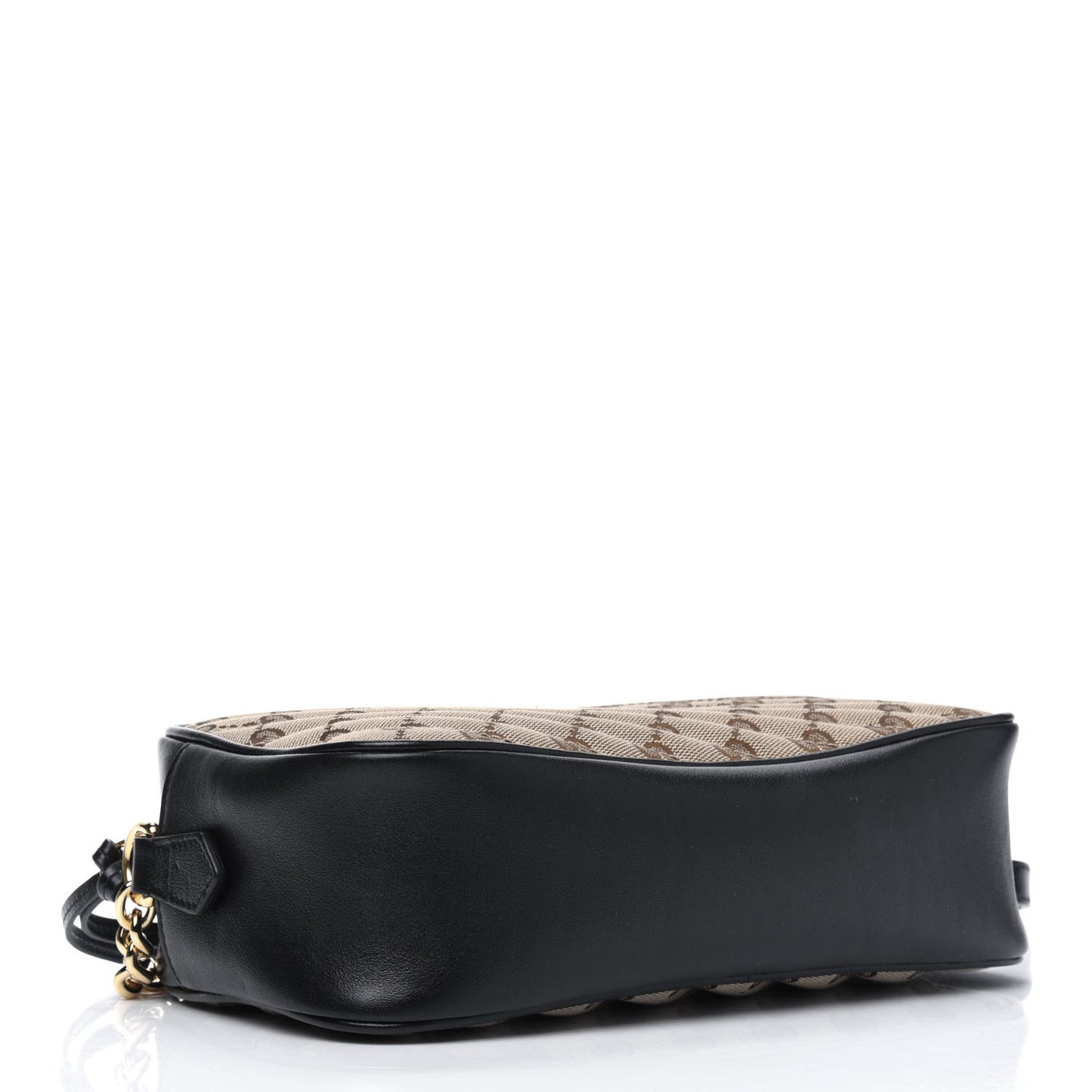 Monogram Matelasse Diagonal Small GG Marmont Chain Shoulder Bag Beige Black