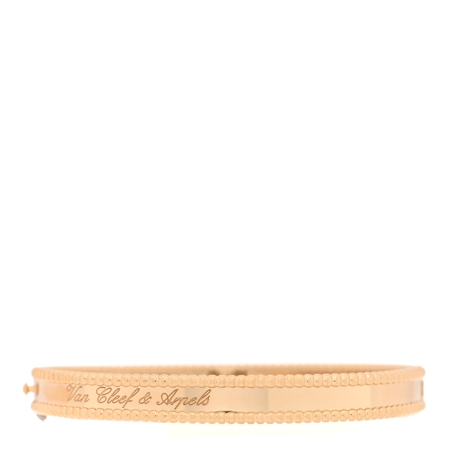 18K Yellow Gold Perlee Signature Bangle Bracelet L