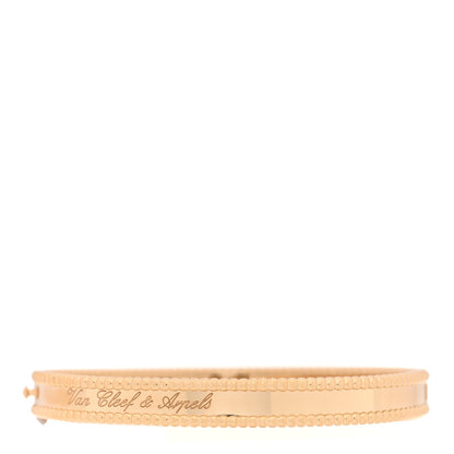 Van Cleef & Arpels 18K Yellow Gold Perlee Signature Bangle Bracelet L 1 of 3