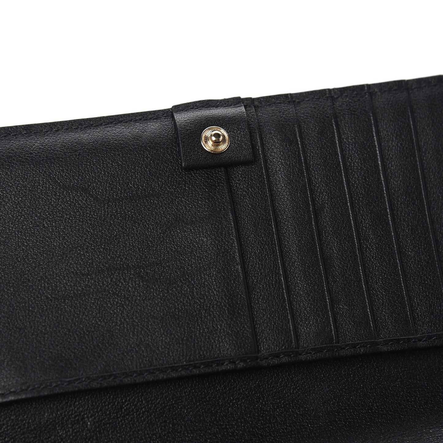Vitello Rockstud Flap Wallet Black
