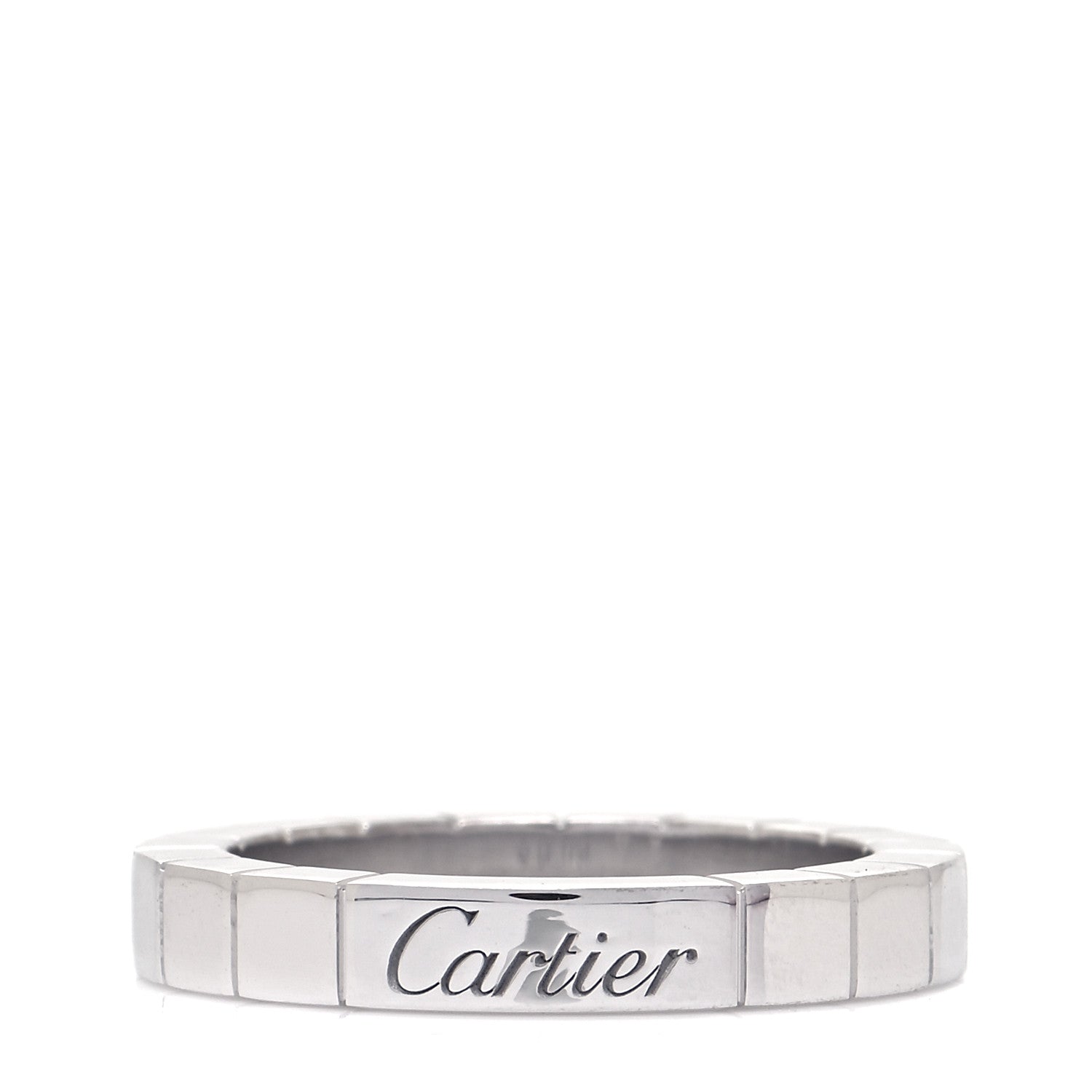 Cartier 18K White Gold Lanieres Ring 48 4.5 1 of 5