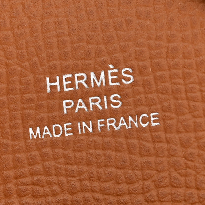 Hermes Epsom Calvi Duo Card Case Gold 6 of 10