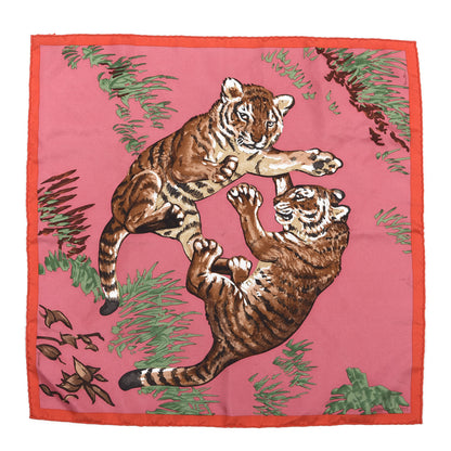 Hermes Silk Les Tigreaux Pocket Square 1 of 5