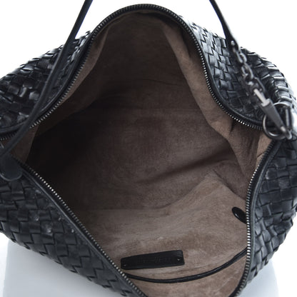 Bottega Veneta Nappa Intrecciato Shoulder Bag Black 5 of 17