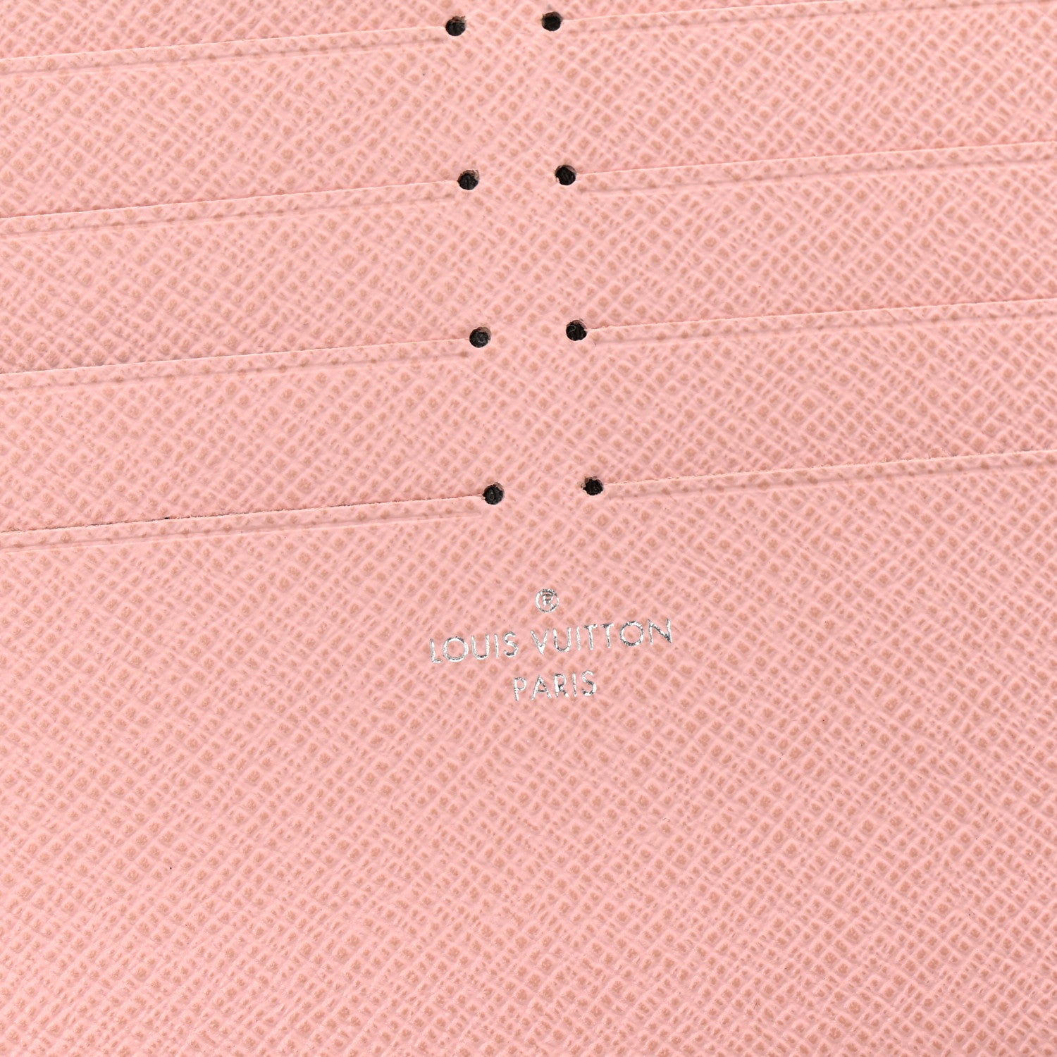Louis Vuitton Calfskin Felicie Card Holder Insert Rose Ballerine 6 of 8